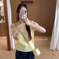 Mùa Hè Phong Cách Mới Phiên Bản Hàn Quốc Nhỏ Gợi Cảm Đeo Vai Lộ Xương Đòn Nẹp Eo Ôm Hơn Nhìn Ngắn Tay Top Nữ LHWS
