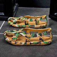 Mùa Hè Retro Giả Dệt Giày Đế Mềm Thoáng Khí Chống Trơn Trượt Giày Đi Biển Nam Nữ Sandal Cao Su Mây Rơm Giày wtt2024625