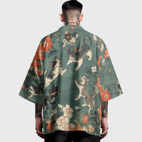 Mùa Hè Samurai Kim Cosplay Phong Cách Dễ Thương Động Vật Haori Dạo Phố Kimono Thời Trang Nhật Bản Nam Yukata Truyền Thống Hàng Đầu