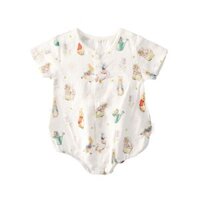Mùa Hè Thoáng Mát Cho Bé Áo Liền Quần A-Class Cotton Gạc Onesie Sơ Sinh Jumpsuit Bò Quần Áo