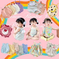 Mùa Hè Thoáng Mát Cho Bé Trang Phục Bé Gái Áo Liền Quần Cầu Vồng Kẹo Dopamine Sơ Sinh Camisole Body 0-2 tuổi
