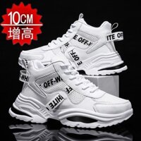 Mùa Hè Vô Hình 10cm Tăng Chiều Cao Giày Nam 8cm Giày Lưới Nam Mùa Thu Thoáng Khí Bố Hợp Thời Trang Giày