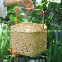 Mua Hộp tre đựng quà hình vuông có quai xách tiện dụng và sang trọng (Hàng đặt trước) Chính Hãng Giá Tốt