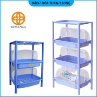 Mua Kệ Chén Có Nắp Đậy 2-3-4 Tầng Nhựa Việt Nhật Chính Hãng