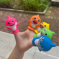 Mua kèm QUÀ - Set Đồ Chơi Rối Ngón Tay Gia Đình Baby Shark Cho Bé, Finger Puppet Play Nội Địa Trung