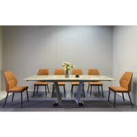 [Mua lẻ như sỉ] BÀN ĂN RÚT 2 ĐẦU CHÂN INOX- bàn ăn thông minh- bàn ăn mặt đá