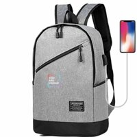 [MUA LIỀN TAY] Ba lô nam có cáp để sạc pin, khoang chứa rộng, balo thoáng khi dễ chịu khi mang