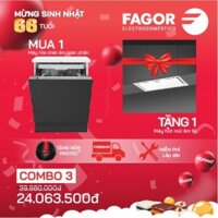 Mua Máy Rửa Bát Fagor 3LVF-63IT Tặng Máy Hút Mùi Âm Tủ Fagor