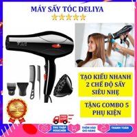 Mua may say toc gia re, Máy sấy tóc Deliya 8018 ( 2000W) Tặng 5 phụ kiện làm tóc - BH lỗi 1 đổi 1