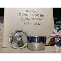 [Mua Ngay Mấy Ní Ơi] Nồi quấy bột chống dính inox 430 Fivestar 16cm đáy 3 lớp giúp giữ nhiệt lâu