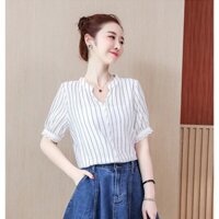 Mua Sắm Giảm Giá  ÁO SƠ MI SỌC TAY NGẮN (M, L) - NH414 [DTT007]