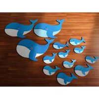 Mua Set Cá Gia Đình Cá Heo 13 Con Bằng Gỗ Dày 9mm Đã Vẽ Hoàn Thiện, Cá Gỗ Dán Tường, Cá Gỗ Trang Trí Chính Hãng Giá Tốt