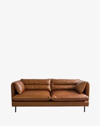 Mua Sofa Băng 1m8/2m/2m2 Khung Gỗ Đệm Da Moana Nâu Chính Hãng Giá Tốt