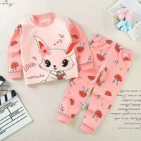 Mùa Thu Cotton Nguyên Chất Bộ Đồ Lót Trẻ Em Bé Trai Bé Gái Áo Len Cotton Đáy Quần Áo Mùa Thu Có Thể Mở Bộ Đồ Cho Bé