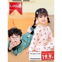 Mùa Thu Đông Cotton Nguyên Chất Bộ Đồ Lót Trẻ Em Bé Trai Đáy Cotton Quần Áo Thu Đông Quần Dài Bé Gá