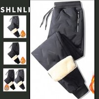 Mùa Thu Đông Cừu Lông Cừu Tuyết Dày Quần Chống Thấm Nước Chống Gió Quần Cotton Thường Ngày