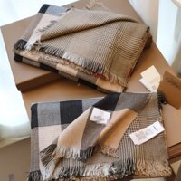 Mùa Thu Đông Hai Mặt Cashmere Burberry Khăn Kẻ Sọc Khăn Choàng Phong Cách Mới Sinh Viên Hàn Quốc Ấm Áp Phù Hợp Với Yếm