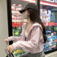 Mùa Thu Màu Hồng Áo Khoác Nữ 2025 Phong Cách Mới Nóng Phong Cách Tức Thì Mực Rời Áo Cardigan Nhỏ Ngắn Top