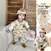 Mùa Thu Mới Quần Áo Cho Bé Trai Và Bé Gái Dài Tay Body 0-28 Tháng Mùa Xuân Cho Bé Cotton Siêu Đẹp Trai Hoạt Hình Gấu Romper Phong Cách Hàn Quốc