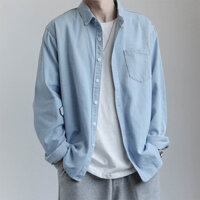 Mùa thu phong cách Hàn Quốc màu trơn thoải mái Áo khoác đa năng nam dáng rộng