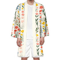 Mùa Thu Samurai Plus Kích Thước Kimono Cosplay Thời Trang Nhật Bản Phong Cách Haori Flora Kimono Nam Vintage Yukata