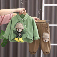 Mùa Thu Xuân Trẻ Em Bé Trai Thời Trang Hoạt Hình Bộ Quần Áo Trẻ Em Phù Hợp Với Miếng Dán 3D Đồ Chơi Áo Sơ Mi Quần 2 Cái / bộ Bộ Quần Áo Trẻ Em 1 2 3 4 5 Năm