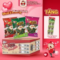 [MUA THÙNG 60 GÓI TẶNG DÂY 24 GÓI BIG SHEET HANGER] Snack Rong Biển TaoKaeNoi SUPER CRISP 12G Nhiều Vị