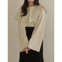 Mùa Xuân 2025 Dài Tay Mỏng Áo Thun oversize Rời Drap Lười Học Sinh Top Phù Hợp Với Hợp Thời Trang