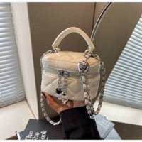 Mùa Xuân 2025 Phong Cách Mới Một Kích Thước Dây Xích Nữ PU Dây Kéo Túi Vuông Nhỏ