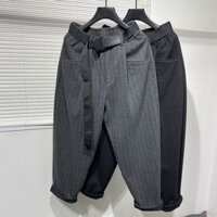 Mùa Xuân Đơn Giản Retro Dạo Phố Rời Sọc Quần Áo Nam Nữ Hợp Thời Trang Phù Hợp Với Cặp Đôi Quần Hậu Cung Thông Thường Mùa Xuân Quần Sọc Đơn Giản Nam Nữ Hợp Thời Trang Phù Hợp Với Cặp Đôi Quần Harem Thông Thường 5