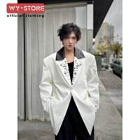 Mùa Xuân Khâu Cổ Da PU Thêu Tay Đính Hạt Thiết Kế Phù Hợp Với Áo Khoác Nam Thời Trang Rời Cao Cấp Phù Hợp Với