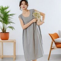 Mùa Xuân Không Tay Cotton Lụa Váy Ngủ Hàn Quốc Bộ Đồ Ngủ Áo Vest Dễ Thương Váy Dài Váy Cotton Thoáng Mát