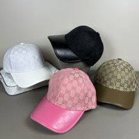 Mùa Xuân Mùa Hè Phong Cách Mới Gucci Mũ Bóng Chày Unisex Da Đen Phù Hợp Với Thời Trang Phù Hợp Với Mũ Thường Ngày