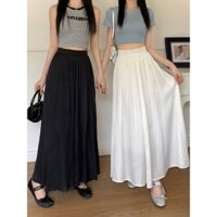 Mùa Xuân Mùa Hè Phong Cách Mới, Cái Nhìn Ôm Hơn Eo Cao Drapy, Váy Nửa Chiều Dài Quần Áo Nữ, Váy Lớn Thường Ngày Phù Hợp Với Mỏng Đơn Giản Nữ