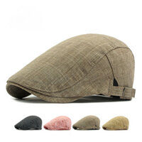 Mùa Xuân Phong Cách Mới Mũ Nồi Nam Cotton Vải Lanh Retro Mũ Che Nắng