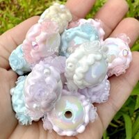 Mùa Xuân Series Vẽ Tay Hạt Đề Can Nhỏ Tươi Màu Trơn Dễ Thương Hỗn Hợp Tóc DIY Đính Hạt Vòng Tay Móc Khóa Chất Liệu20241009