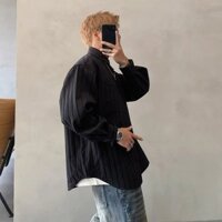 Mùa Xuân Thu Ánh Sáng Trưởng Thành Phong Cách Thiết Kế Kết Cấu Top Nam Niche Phiên Bản Rộng Rời Dài Tay Áo Sơ Mi Puffian Đẹp Trai Áo Sơ Mi Nam Áo Khoác Ngoài