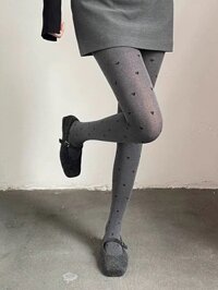 Mùa Xuân Thu Mè Xám Quần Tất Màu Xám Tình Yêu Đáy Tất Thời Trang Influencer ins Tất Nữ