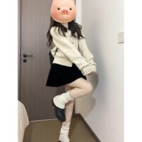 Mùa Xuân Thu Phong Cách Mới Phong Cách Chanel Áo Len Áo Khoác Nữ Điểm Màu Sắc Tương Phản Ngắn Dệt Kim Cardigan Sang Trọng Ngắn Top