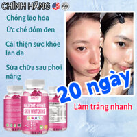 (Mua1 tặng1) Viên uống trắng da Glutathione Collagen làm, ngăn ngừa lão hóa Tăng cường da sáng bóng