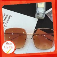 (Mua2 tặng1) MẮT KÍNH HÀNG HIỆU THỜI TRANG VUÔNG NÂU TRÀ CƯC LẠ -kính nữ -kính cao cấp