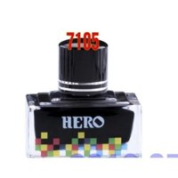 Mực Bút Máy Kháng Nước Nhanh Khô Cao Cấp HERO No.7105 - Lọ 40ml (Mực Đen)