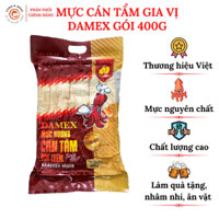 Mực cán tẩm gia vị Damex gói 400g, đồ ăn vặt thơm ngon nguyên chất