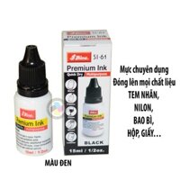 Mực con dấu chuyên dụng đóng lên mọi chất liệu TEM NHÃN, BAO BÌ, NILON...