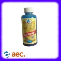 Mực dầu Pigment UV chống nước, chống bay màu Mazano chai 100ml màu C (xanh) dùng cho máy in Epson