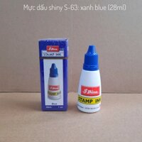 Mực dấu shiny lọ 28ml. - Mực xanh blue