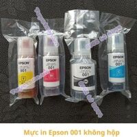 Mực in Epson 001 không hộp - Epson L4150/l4160/L6160/L6170/L6190 /L6290/ L14150                         &nbsp(&nbspĐen 127ml - Black&nbsp)