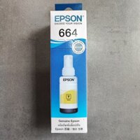 Mực in Epson C13T664400 Yellow - Dùng cho máy L110/L120/L121/L220/L310/L350/L360/L365/L550/L1300 Hàng Epson chính hãng