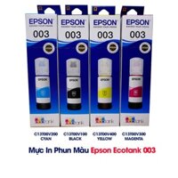 Mực In màu EPSON 003 Chính hãng (Mực máy in Epson L1110, L1210, L3210, L3250, L5290)