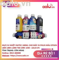 MỰC IN NHIỆT INKTEC 100ML CHO MÁY IN PHUN MÀU EPSON L805 L800 L1800 T60 1390 1430 - AALO.VN